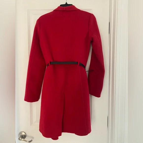 Red Wool Coat Size Small - Picture 12 of 12